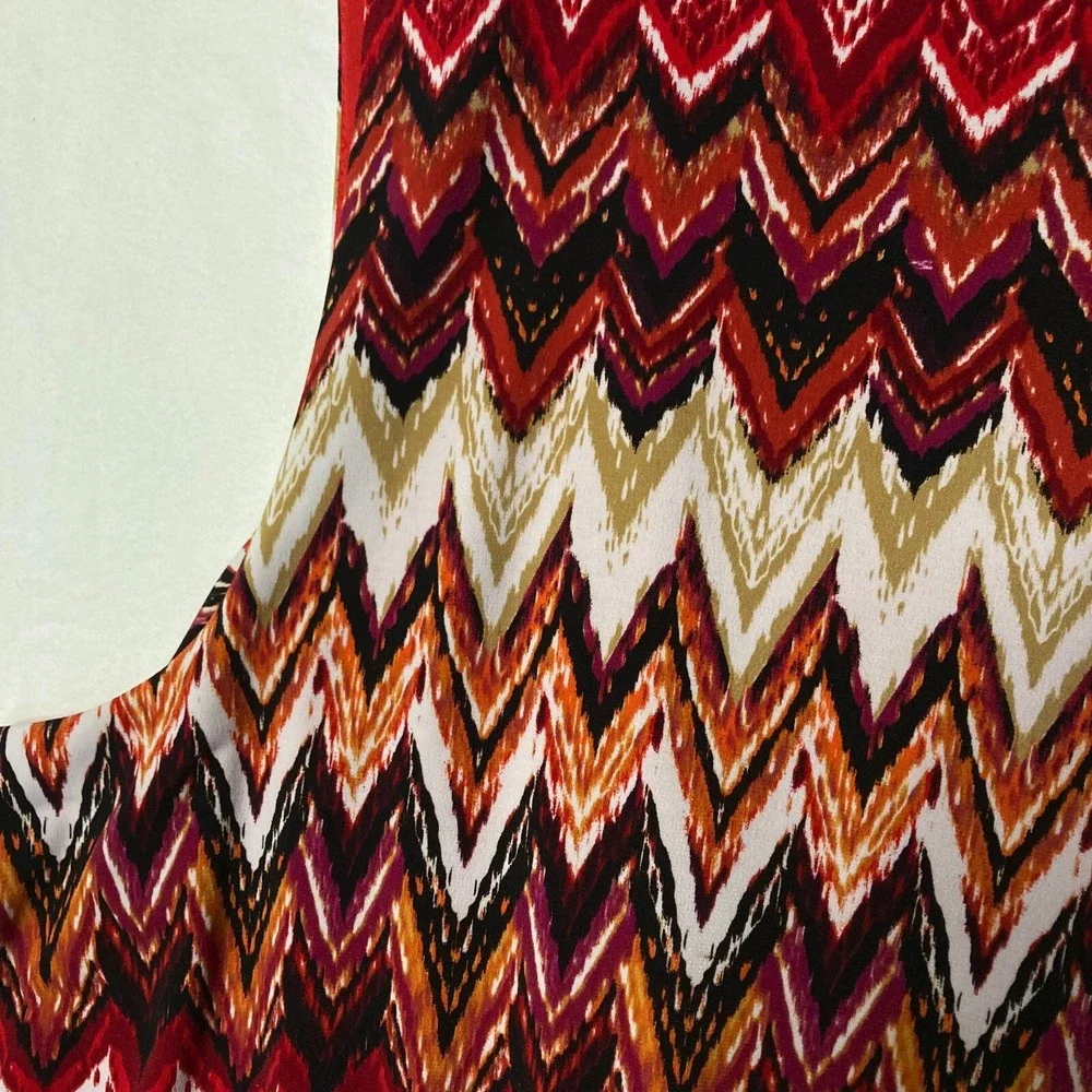 VTG Shelby Palmer Blouson Chevron Maxi Dress Womens 24 24W Plus Maximalist $89